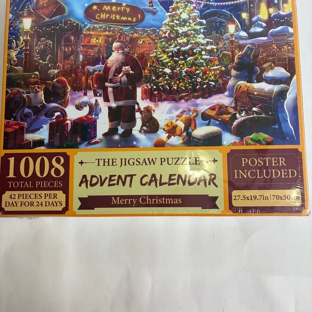 The Jigsaw Puzzle Merry Christmas Advent Calendar 1008 pcs